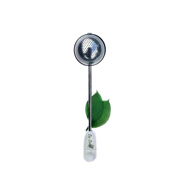 Live Loose Leaf Stainless Steel Twisting Tea Ball Infuser For Loose Leaf Tea Ultra Fine Strainer & Steeper with White Grip for a Superior Tea Brewing Experience Cooking diffuser