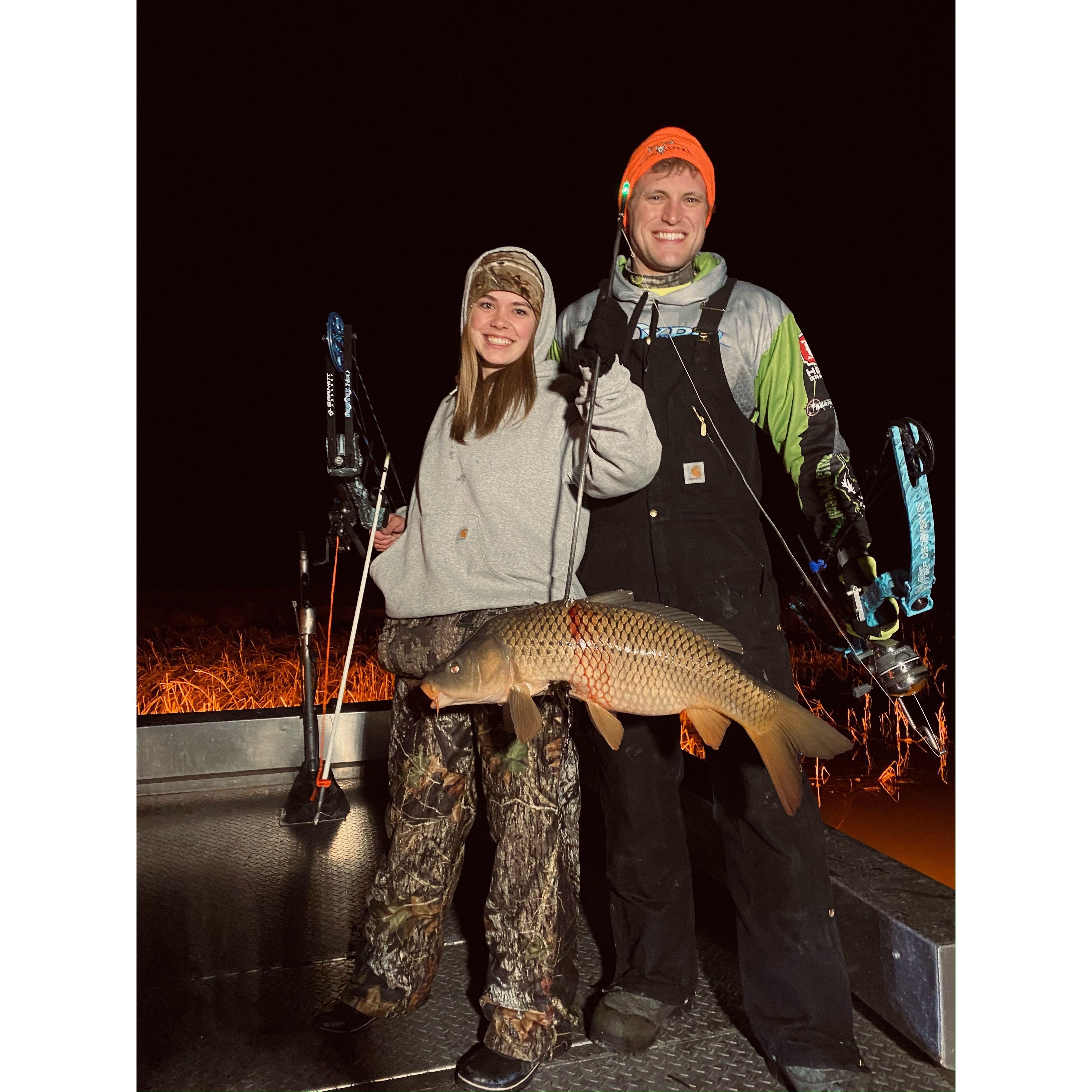 3/13/2021: First time Carley went out bowfishing