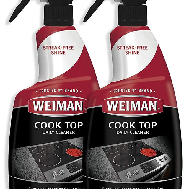 Weiman Cooktop Cleaner for Daily Use (2 Pack) Streak Free, Residue Free, Non-Abrasive Formula - 22 Ounce