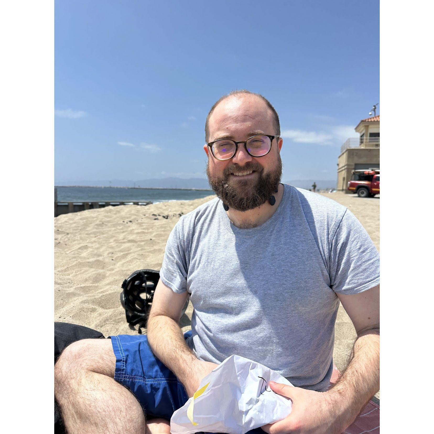 We love biking to the beach and having picnics :)