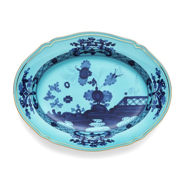 Oriente Italiano Oval Platter, Iris