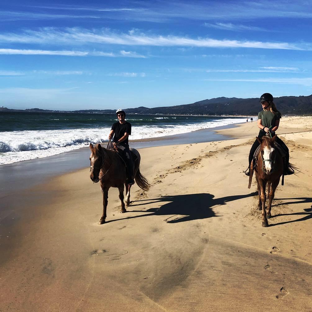 The day of our engagement in Half Moon Bay