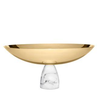 ANNA New York Coluna Fruit Bowl, Marble/Gold