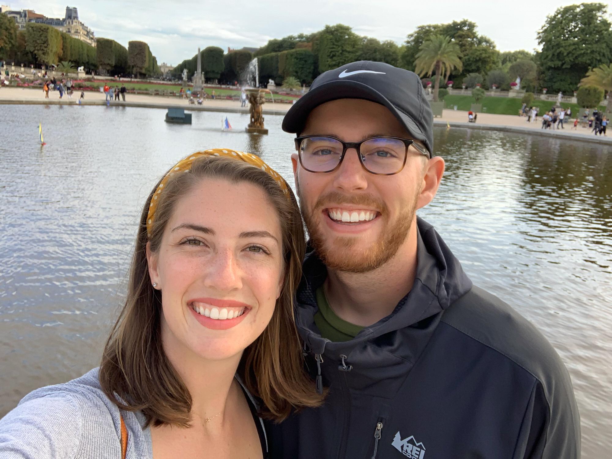 All smiles visiting the Congressional Gardens in Paris