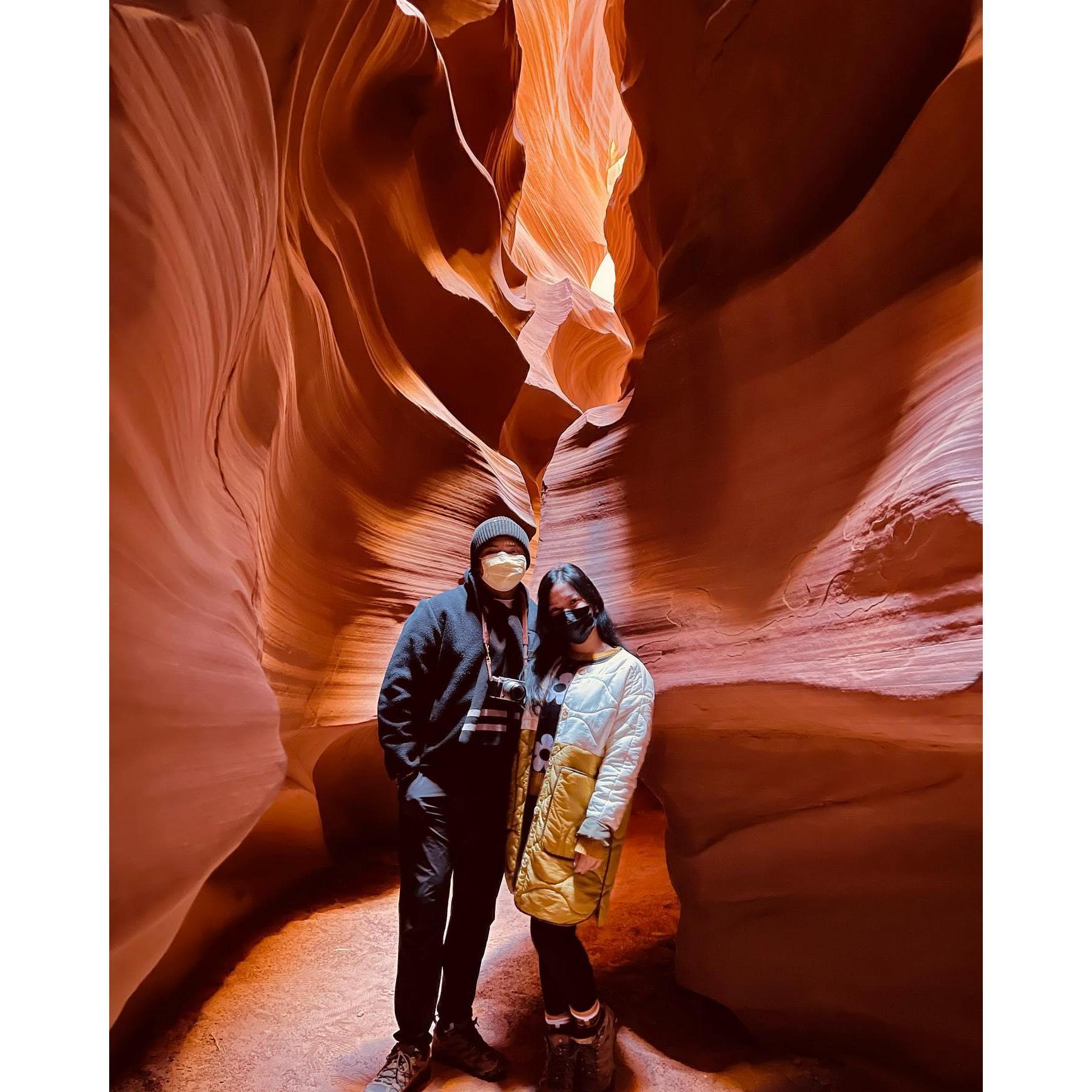 We've always wanted to visit the Antelope Canyon but then COVID hit. #maskup