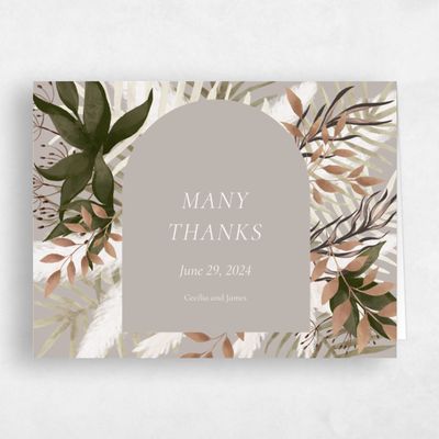 Greige, Grey Wedding Thank You - Segovia Landscape