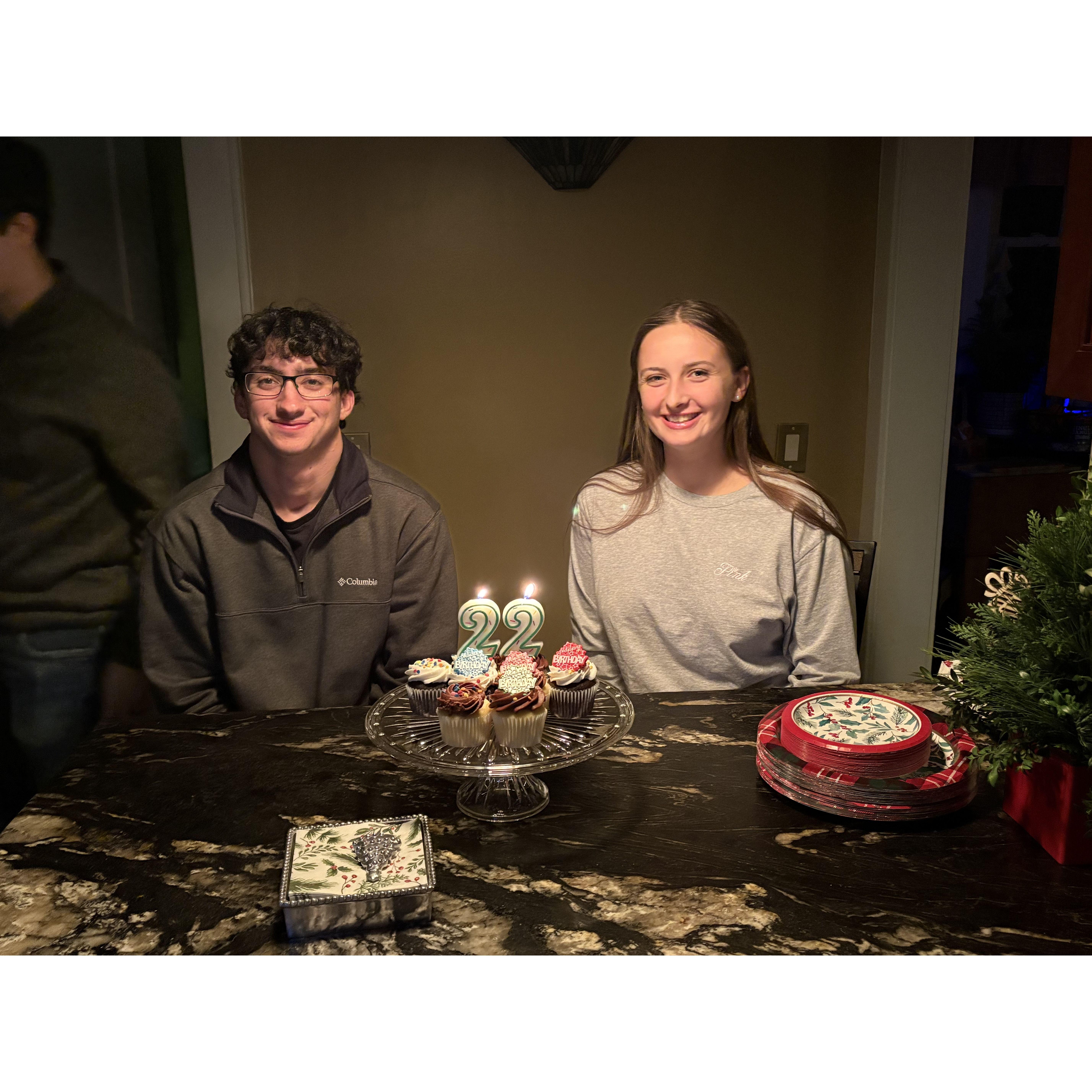 Rubie and Colins brother, Zach, celebrating their 22nd birthdays together!