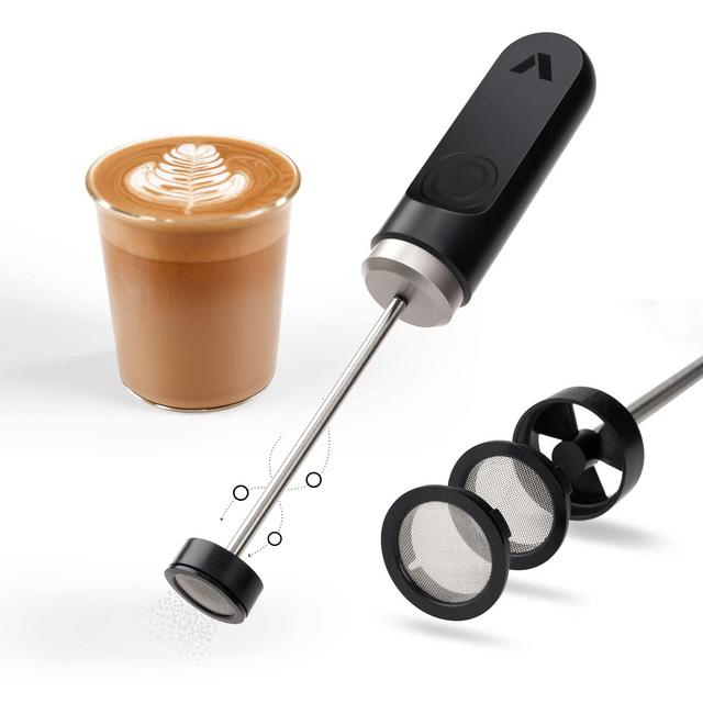 Subminimal NanoFoamer, Handheld Milk Foamer, Velvety Microfoamed Milk for Barista-Style Coffee, Battery Powered Milk Frother - Featuring NEW Super-Soft Button