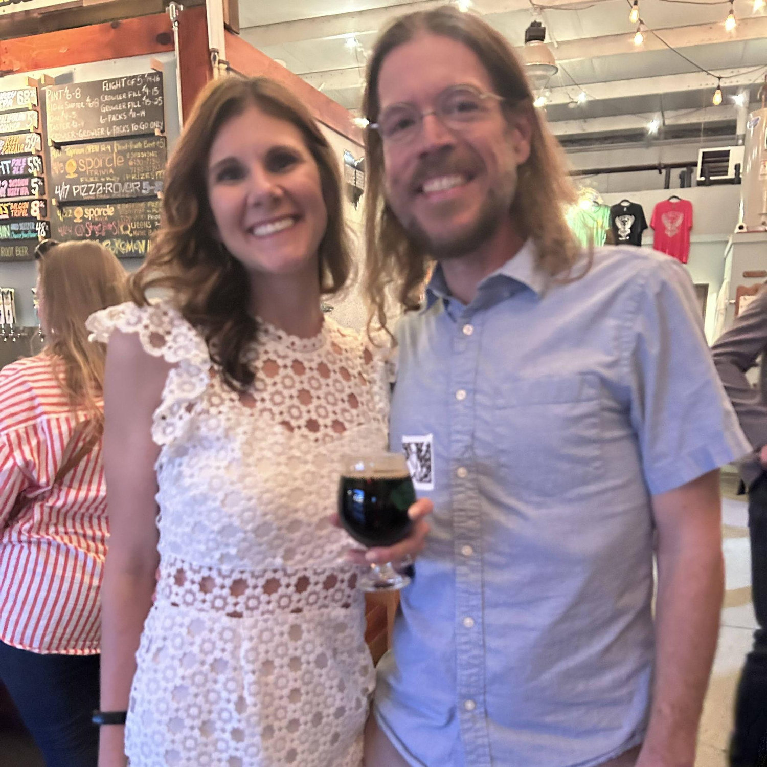 Thanks to Kirsten for a rare pic of just us two