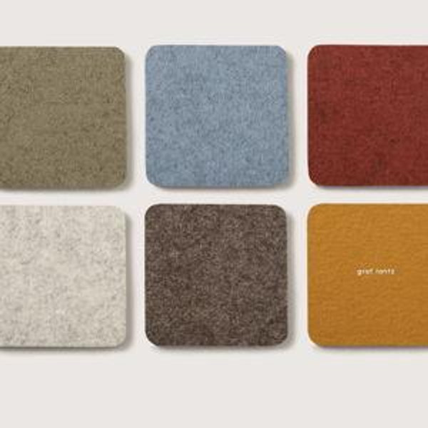 Bierfilzl Merino Wool Square Coaster Multi 6 Pack