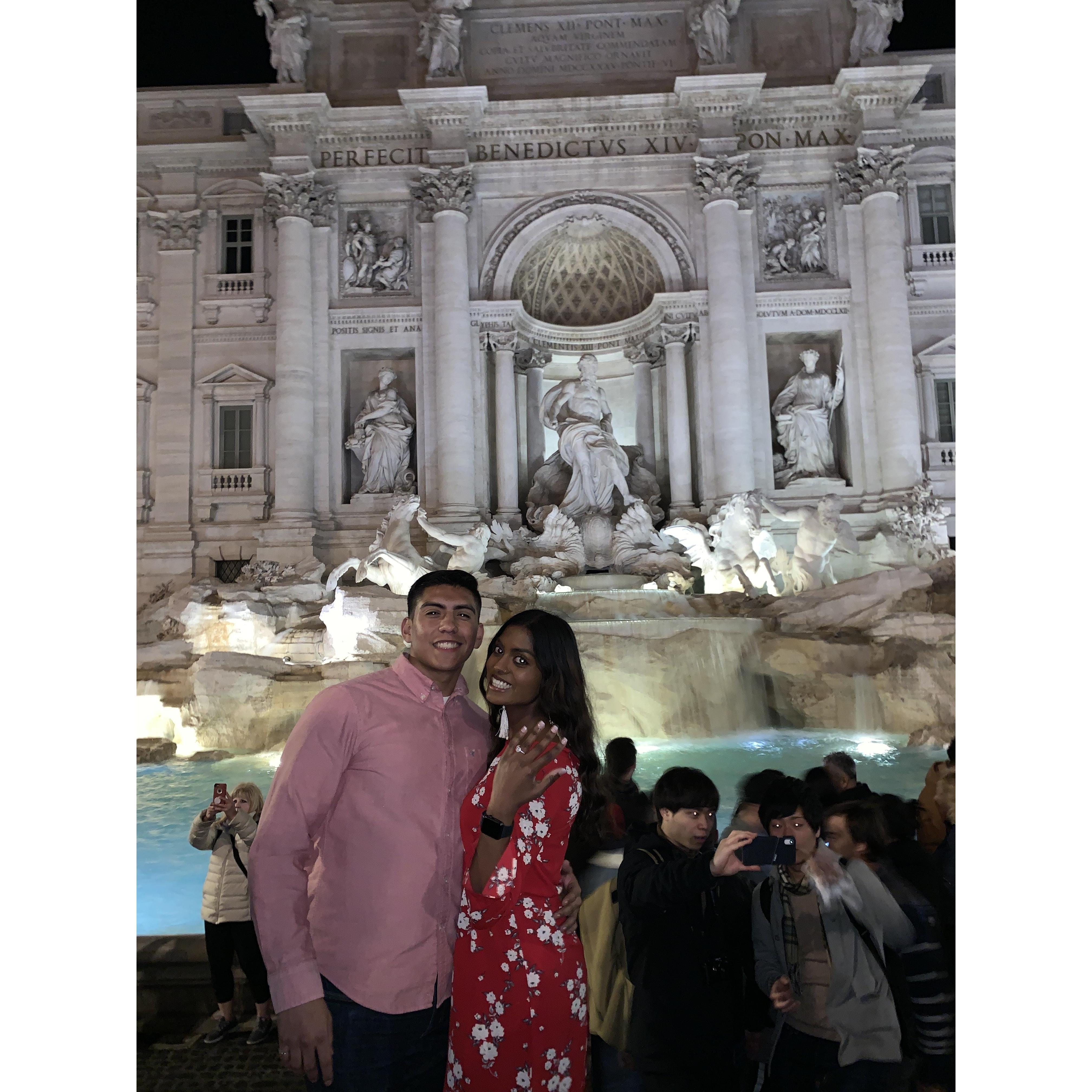 Best day ever!! Engagement in the most romantic place on earth, @ the Trevi Fountain in Rome - 2019.