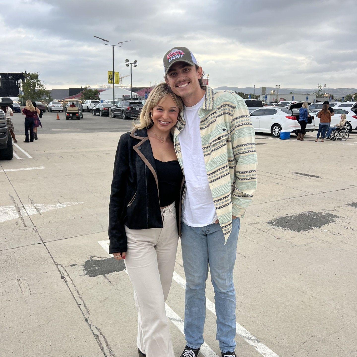 Our first concert together & meeting Dylan's family!