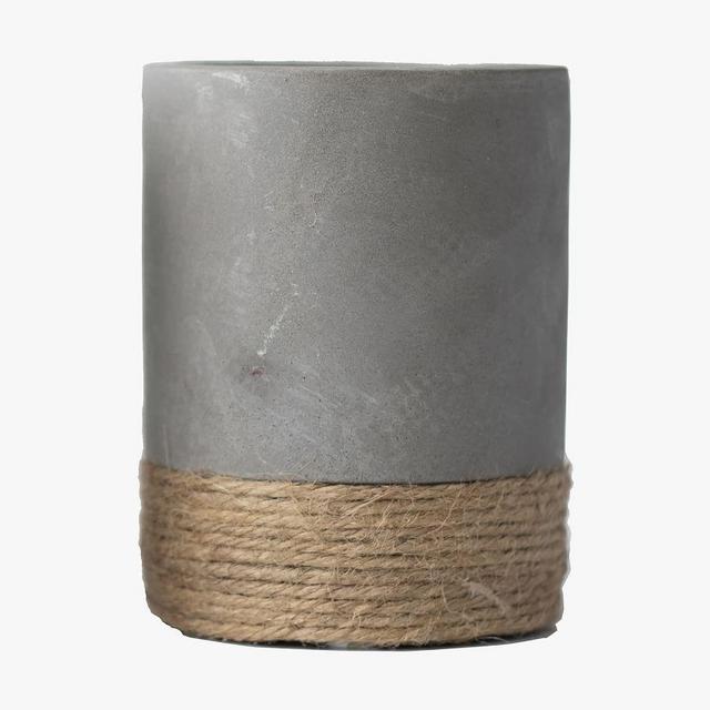 Ceramic Citonella Candles, Gray, Set of 6