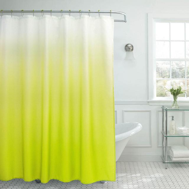 Ombre Weave Shower Curtain in Lime