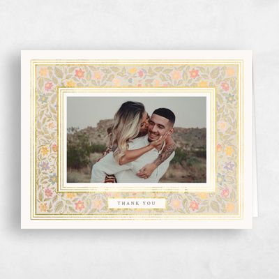 Beige Wedding Thank You - Eudora Photo Foil