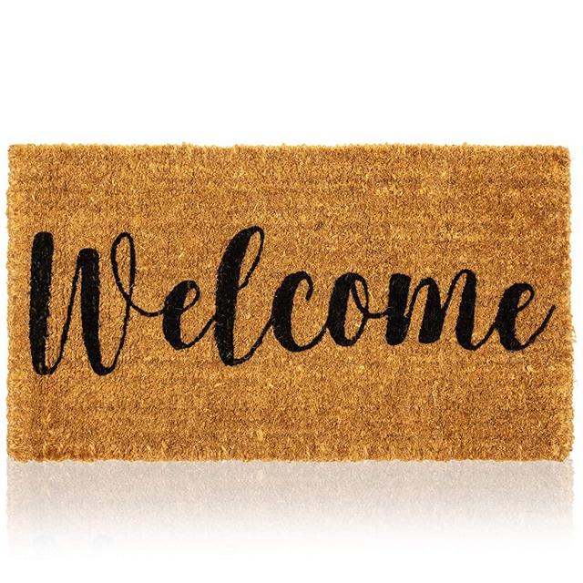 Natural Coir Doormat, Welcome Mats for Front Door (30 x 17 in)