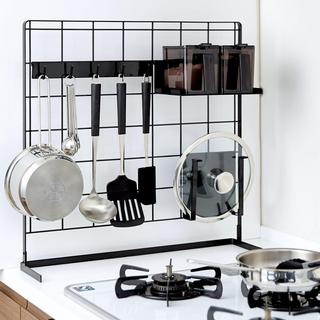 Tower Mesh Panel With Hook Hangers & Spice Rack