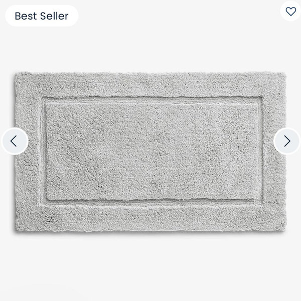 Regal Cotton Bath Rug - Light Gray