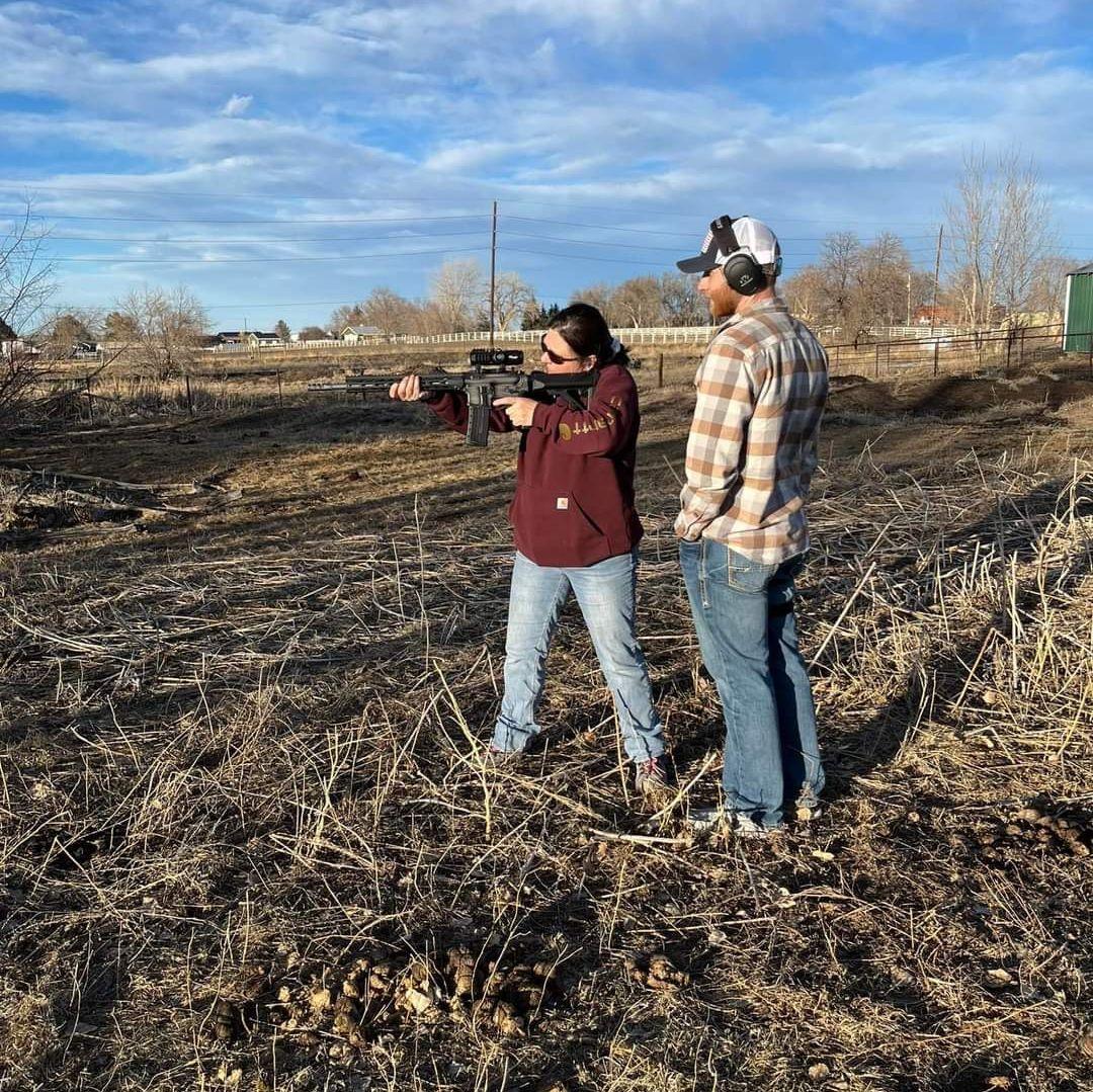 A little mother-son bonding with some lead down range.