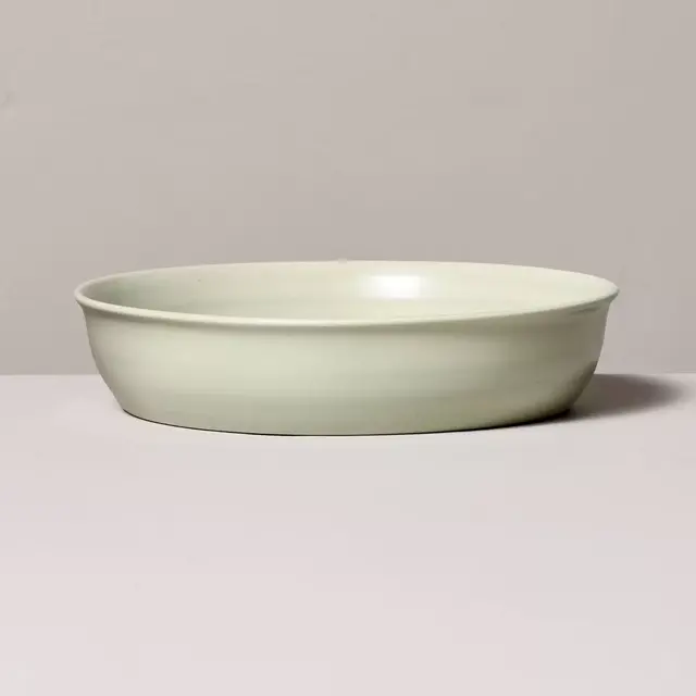 28oz Flared Brim Stoneware Pasta/Grain Bowl Serene Green - Hearth & Hand™ with Magnolia