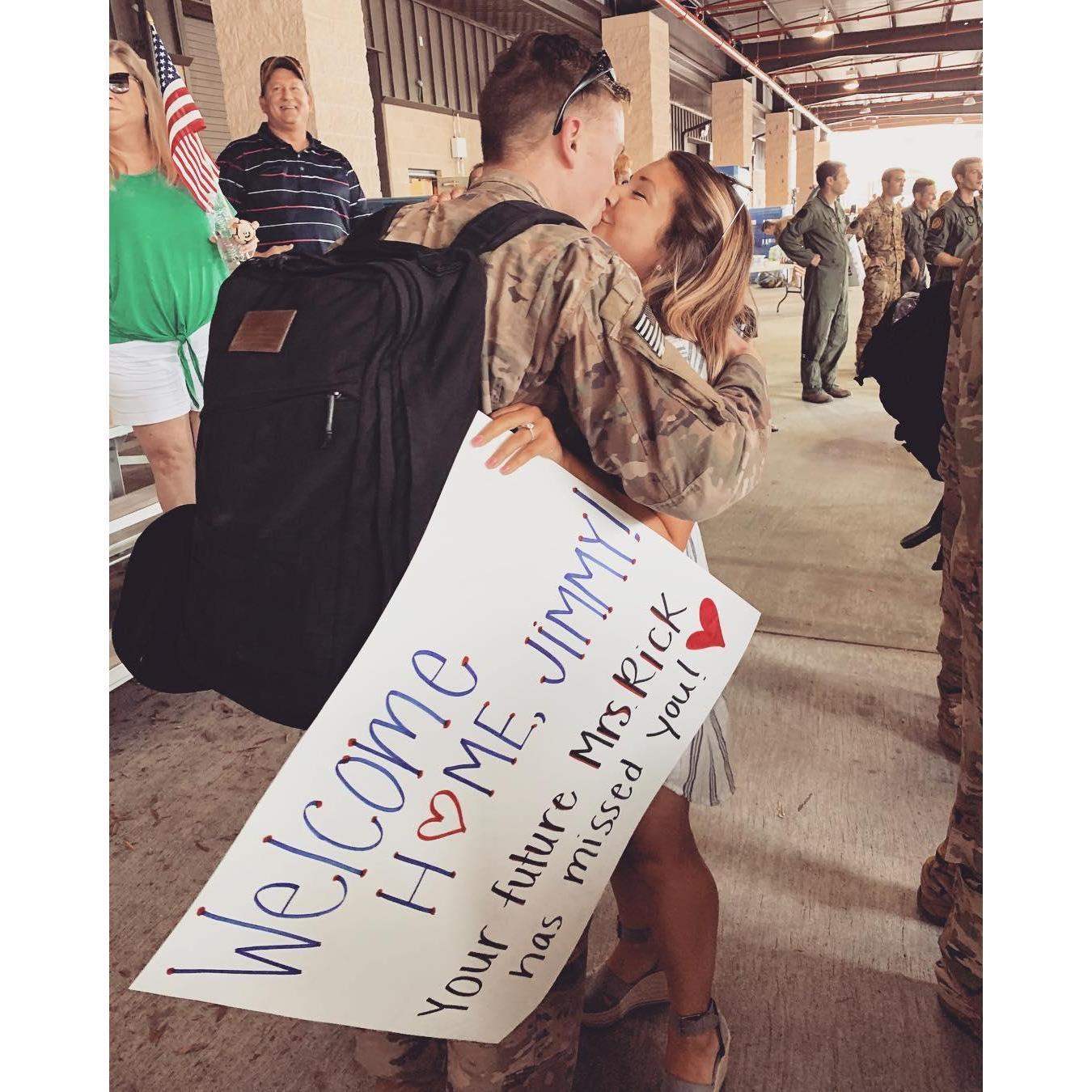 When Jimmy got home from his first deployment!