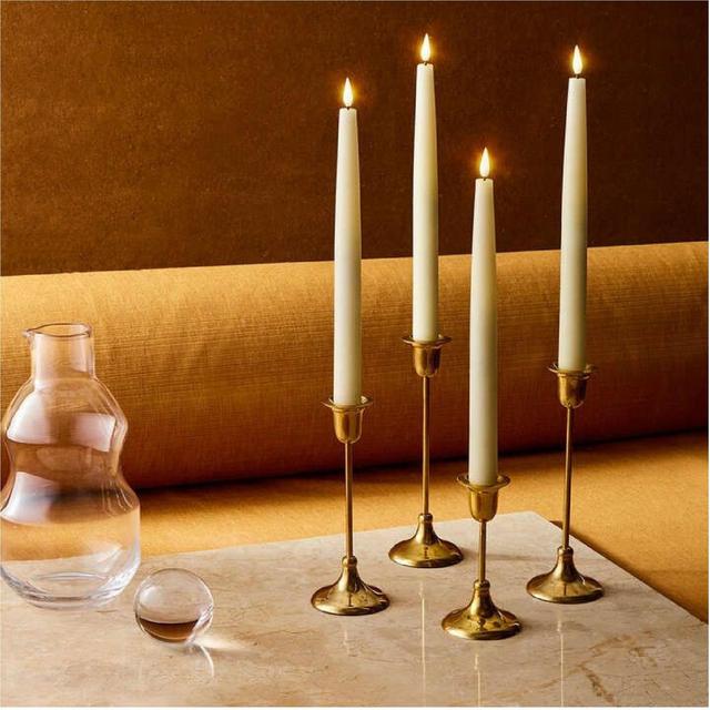 6 Pack | Beeswax Soy Blend Taper Candles |...