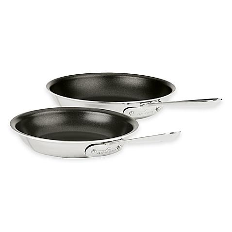 All-Clad Nonstick 2-Piece Stainless Steel Fry Pan Set