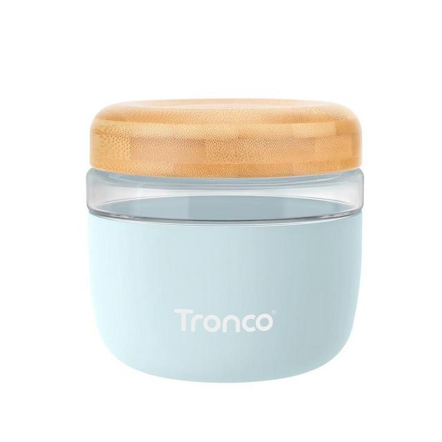 Tronco 24 oz Glass Container with Bamboo Lids, Food Storage Bowls for Soup, Stew & Overnight Oats, 100% Leak & Spill Proof, Airtight, Microwave & Dishwasher Safe, BPA-Free