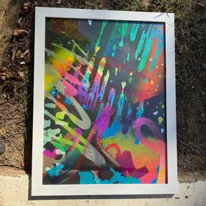 "The Night the Moon Smiled Back" Screenprint by Virginia Sitzes