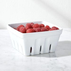 White 5" Berry Basket Colander