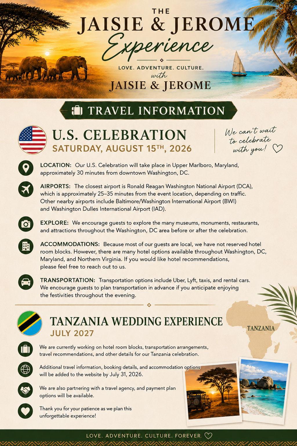 The Wedding Website of Jaisie Stevens and Jerome Pyuzza