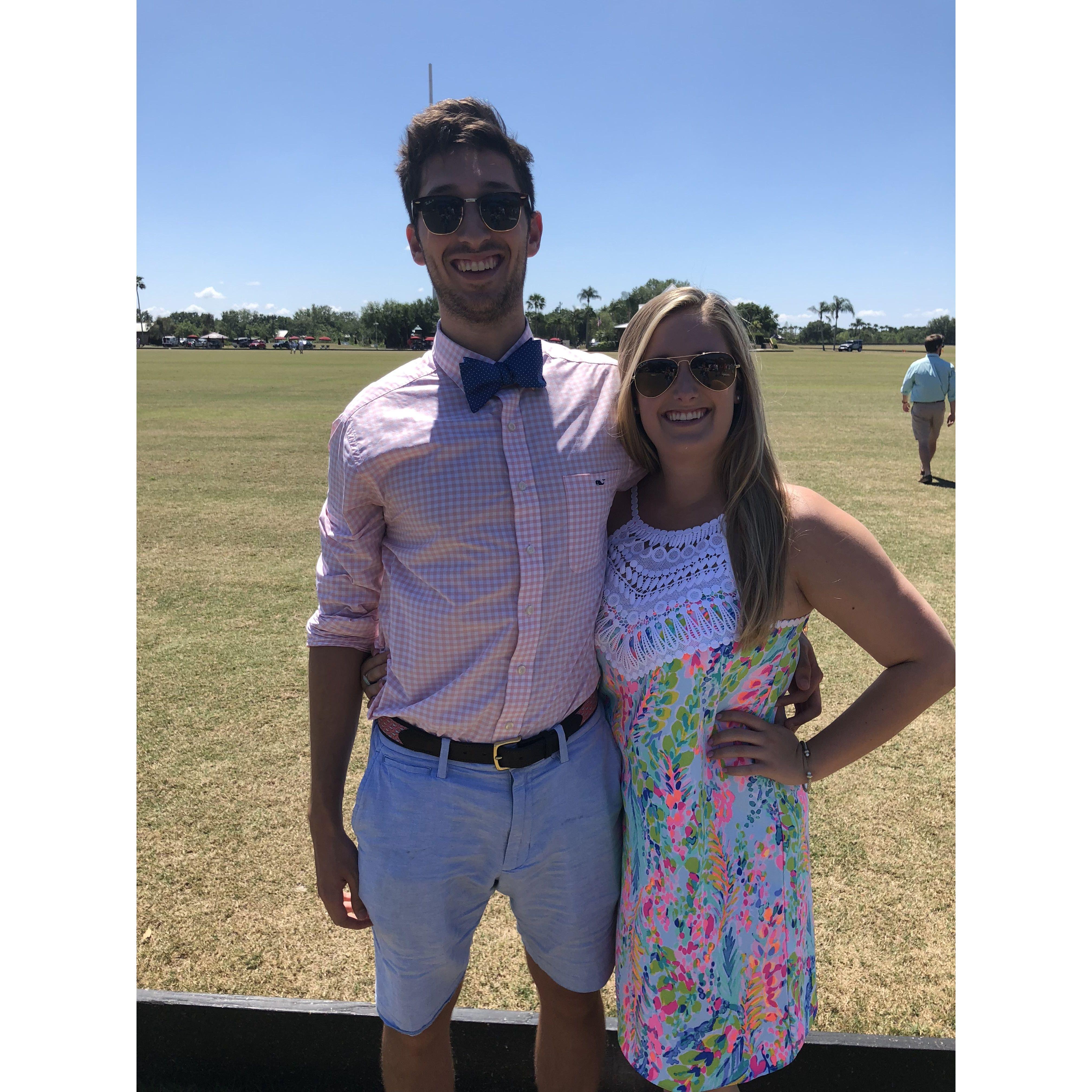 Our first picture together. This was at the Polo date function when I dodged John's kiss later that day.