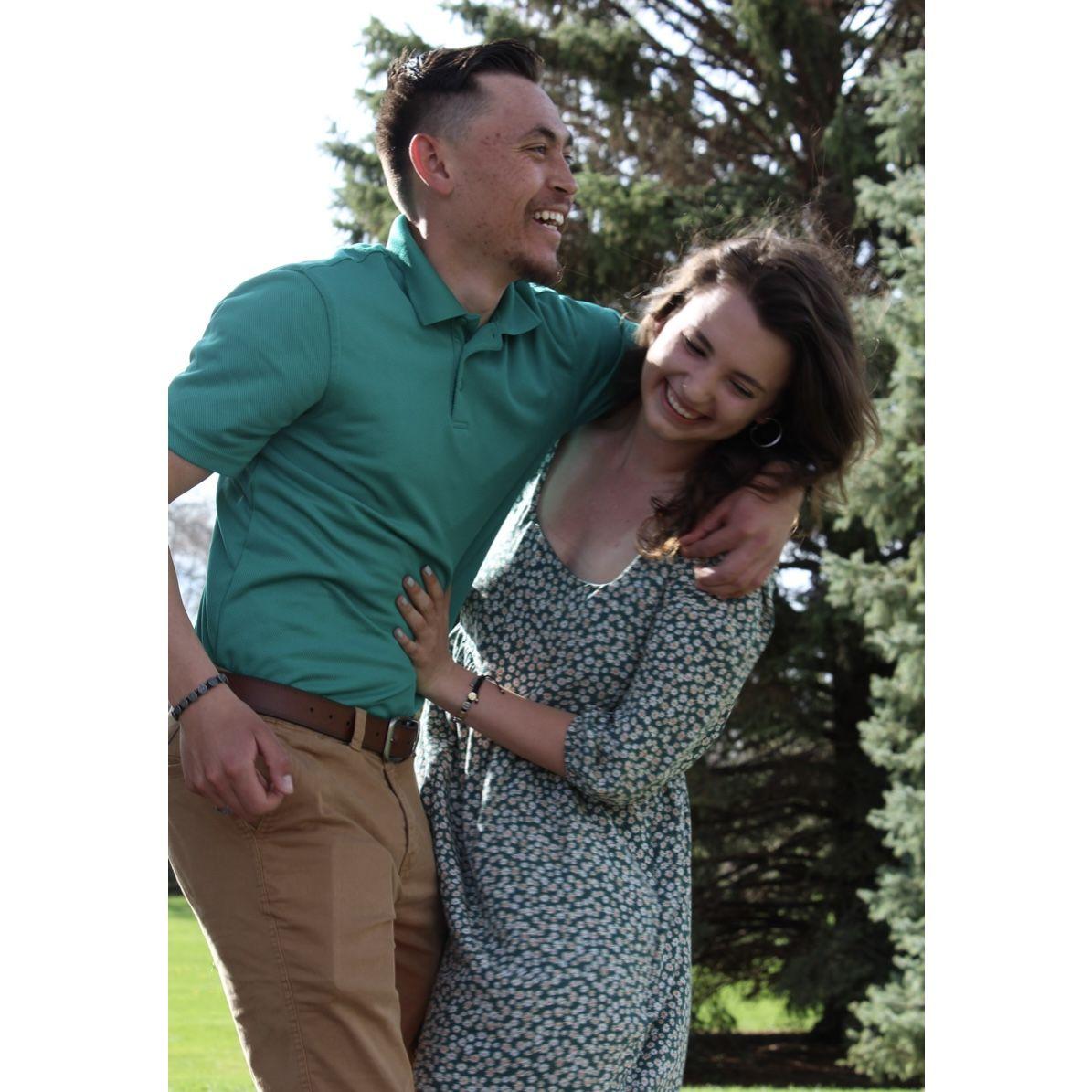 2020 - One of our first pictures together. I think we were laughing in every photo from this photo shoot.