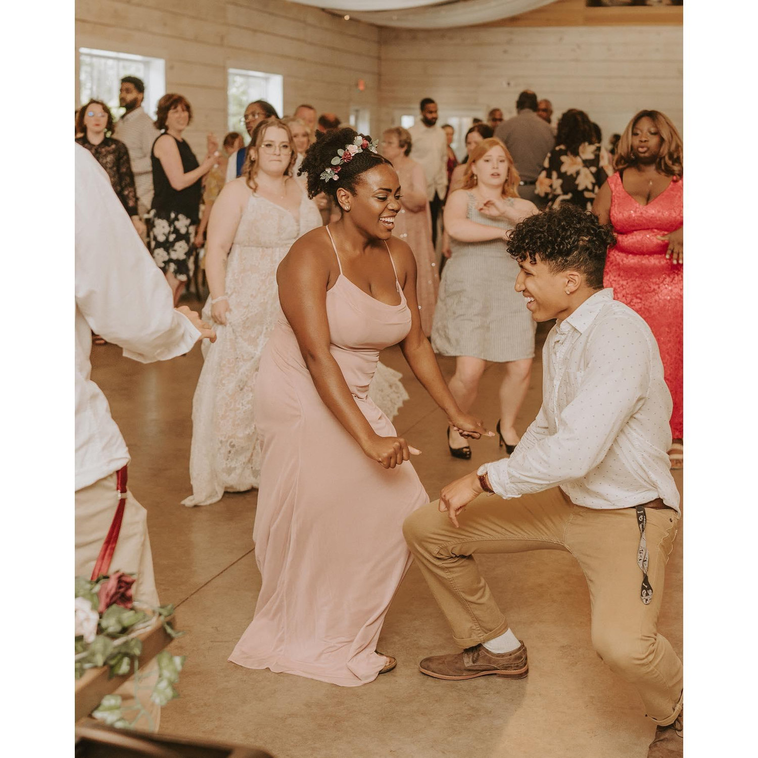 Us getting down at Justin and Jessica Davis' wedding.