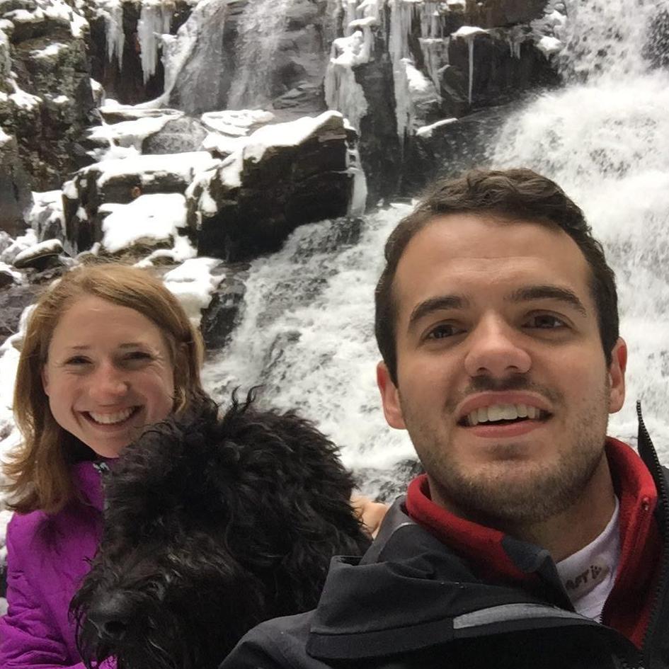 Our first date, hiking up Sleeping Beauty in Lake George.