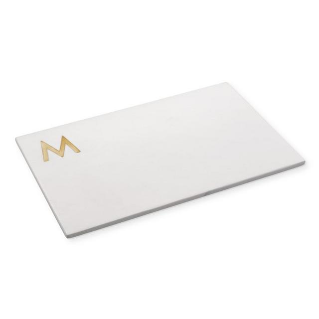 Marble & Brass Monogram Board, M