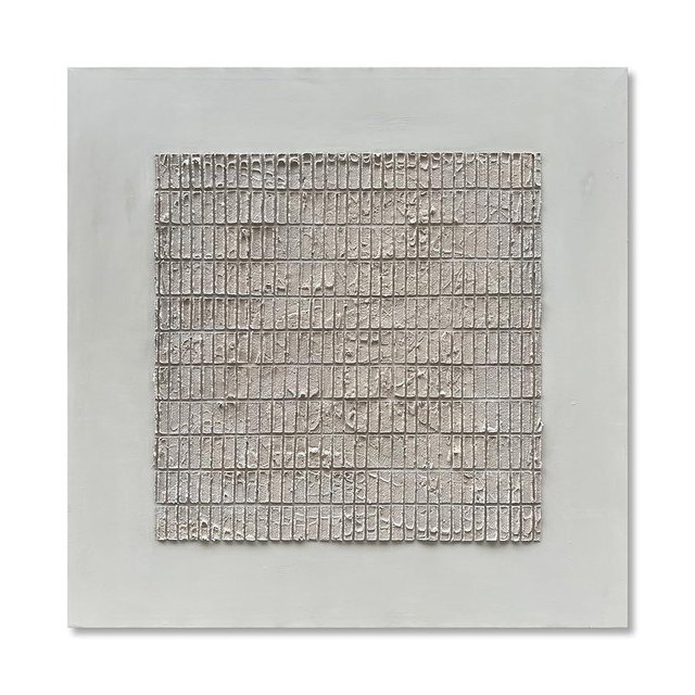 NANKAI Art White Texture Abstract Art Oil Painting 44x44 Inches Contemporary Minimalist Art Large Home Wall Decoration