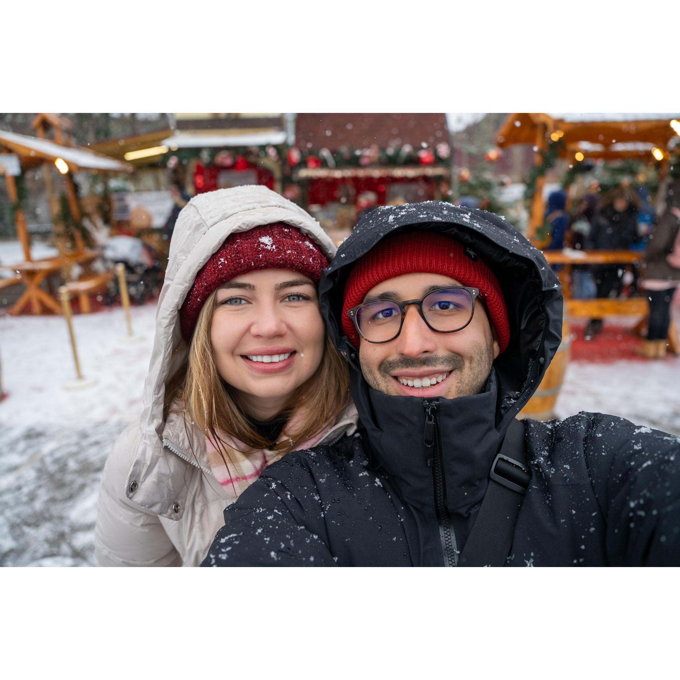 Snowy Strasbourg on a Pacho family trip