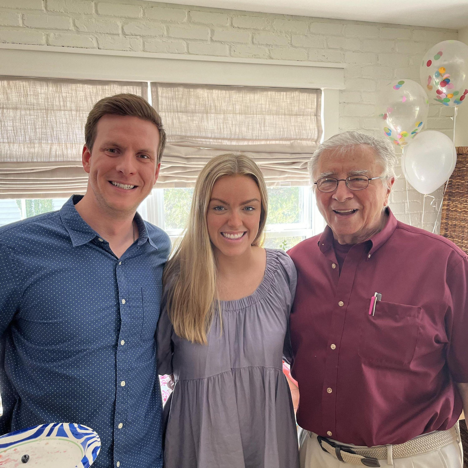 Kyle, Kelly, and Kelly's Papou at Mia's first birthday!