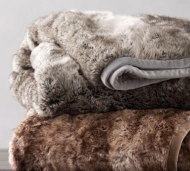 Faux Fur Ombre Throw