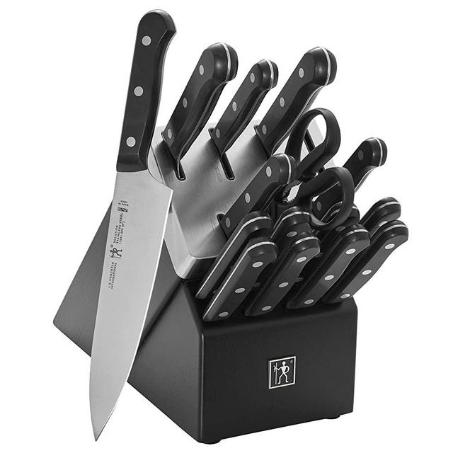 HENCKELS Solution Knife Block Set, 16-pc, Black