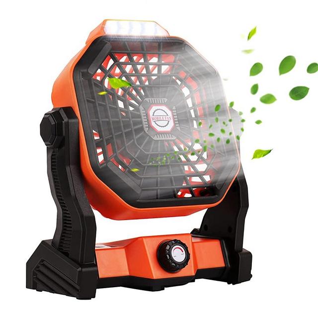 Zhovee Portable Fan Rechargeable, Usb Desk Fan with Camping Lanterns Battery Powered LED, 7800mAh Battery Operated Camping Fan, Camping Accessories, Tent Fan Light for Outdoor Camping, Home, Office.