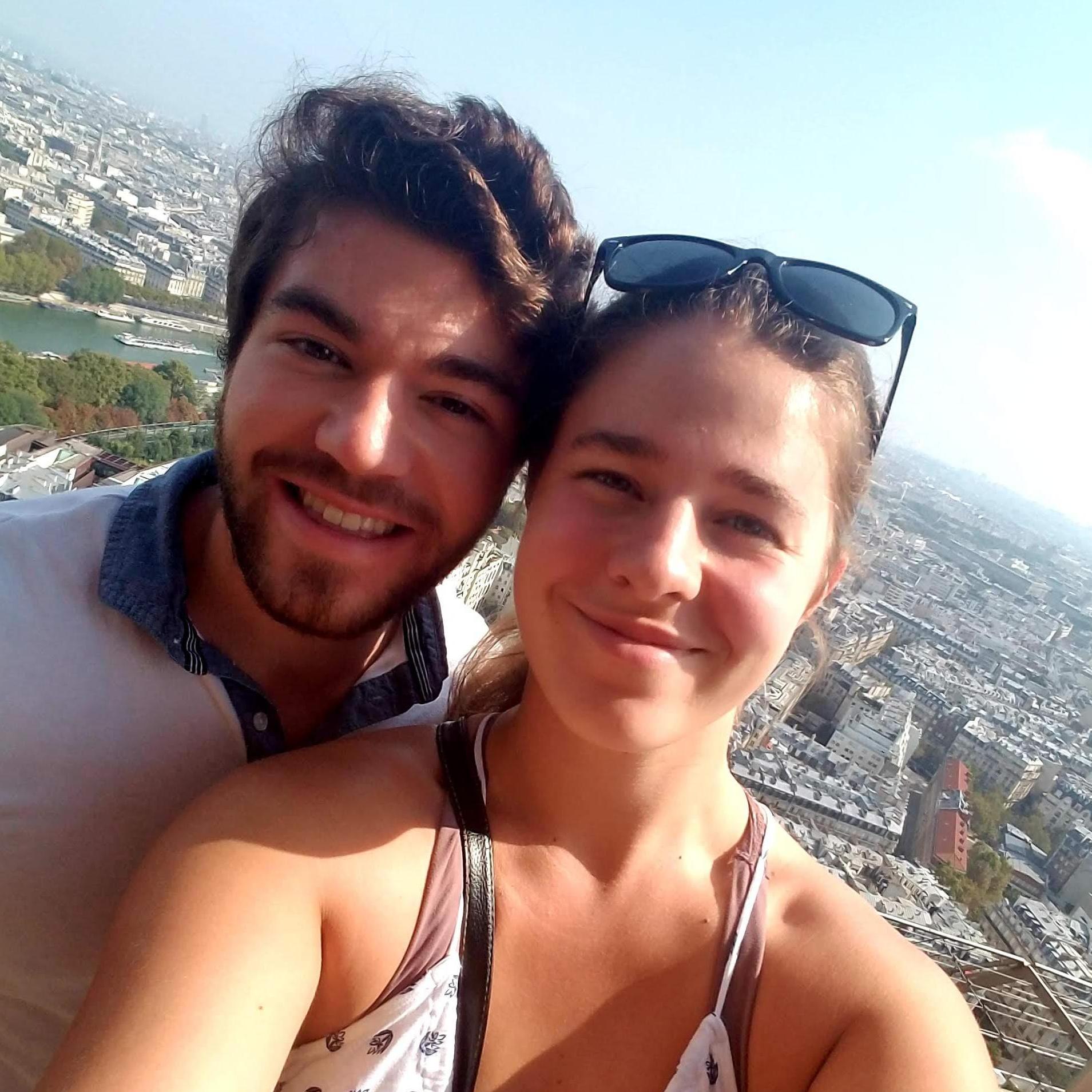 We took this picture from the top of the Eiffel Tower during our travels before my semester abroad. Paris is one of Dominik's favorite places... Johanna liked the bread!