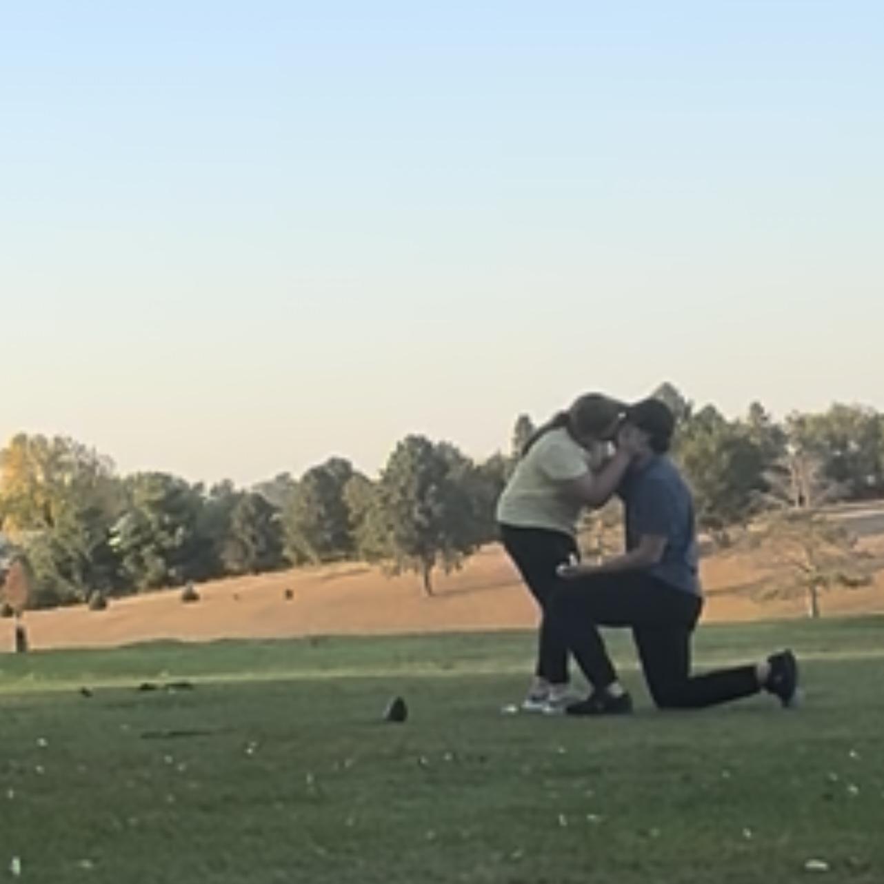 Where he popped the question!
