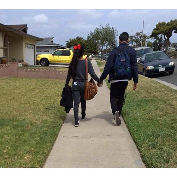 The first time we walked home together. (2015)