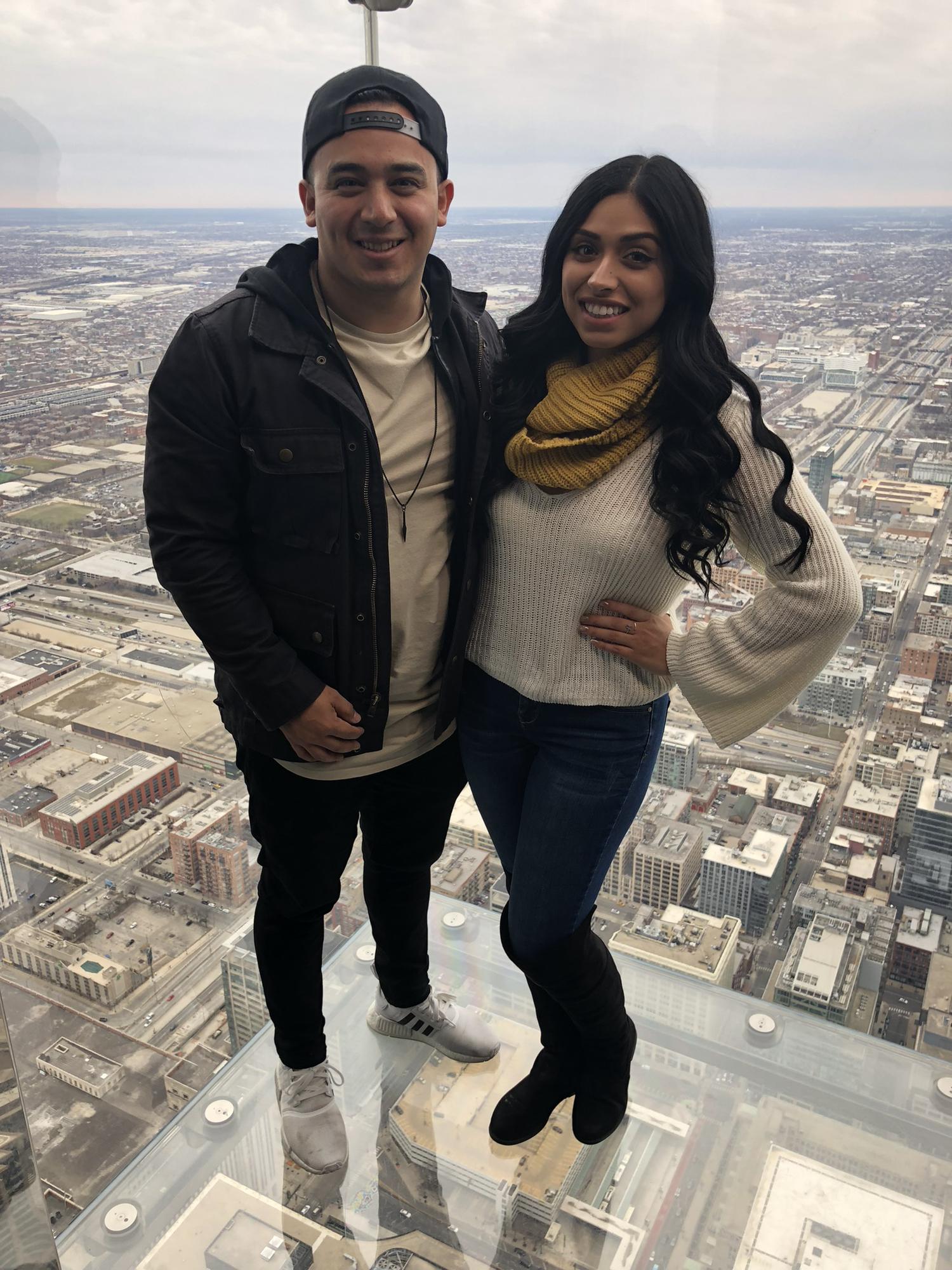 Not going to lie, we both had mild panic attacks at the Chicago Skydeck.
