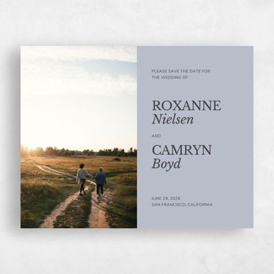 Dusty Blue Wedding Save the Date - Jaramillo Photo