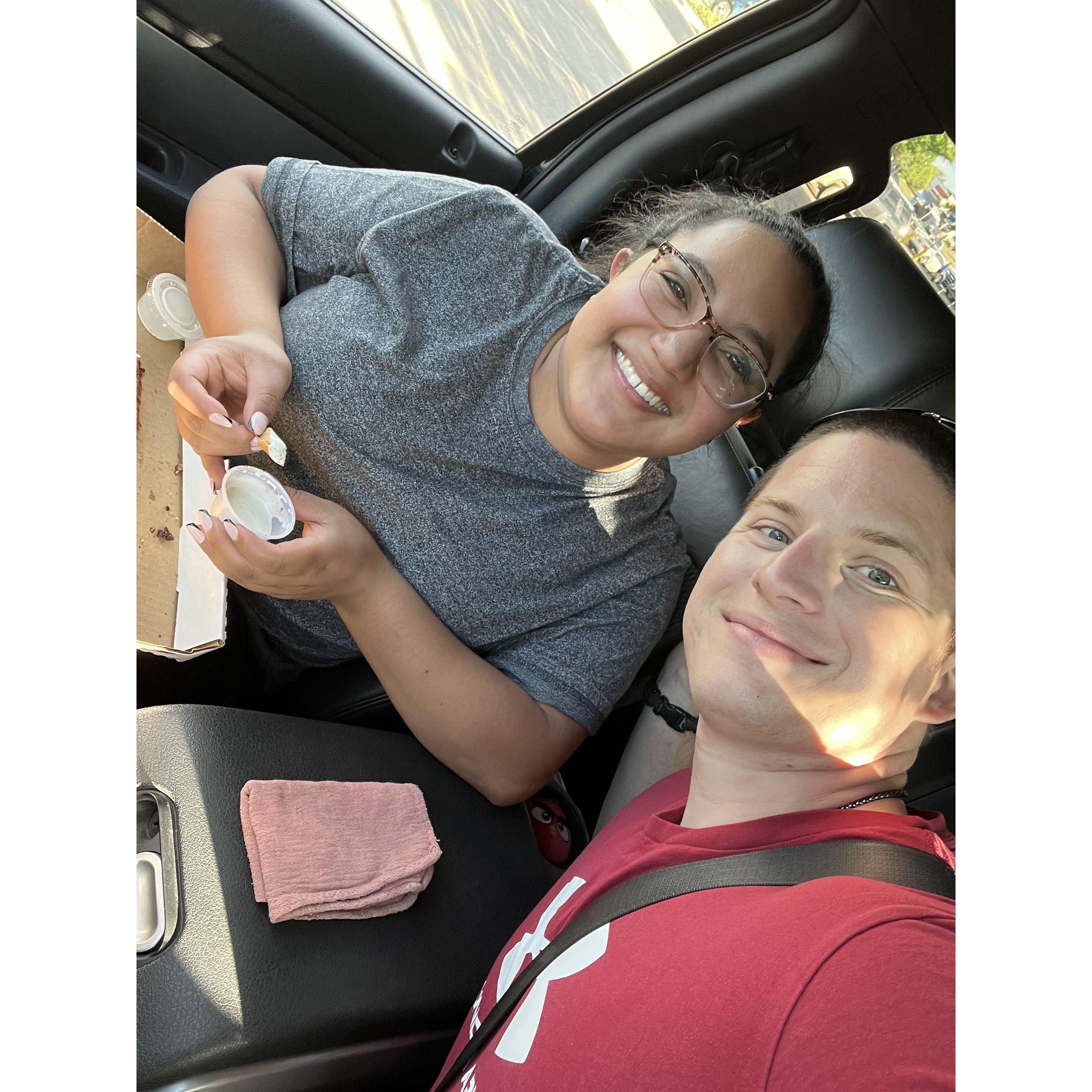 Pizza Barn truck date.
