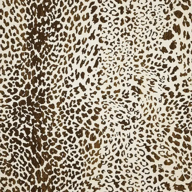 Sunbrella 20"x20"x2" Indoor/Outdoor Corded Chair Pad Set Espresso Leopard: UV & Weather-Resistant, Polyester Fill