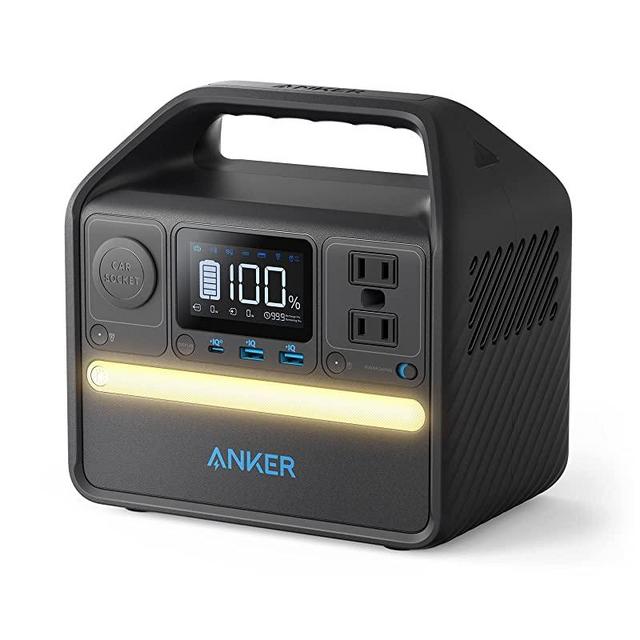 Anker Outdoor Generator 256Wh, 521 Portable Power Station, 200W 6-Port Portable Generator with 2 AC Outlets, 60W USB-C PD Output, LiFePo4 Battery Pack For Camping, CPAP, RV, Power Outage and More